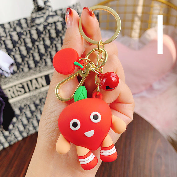 Llavero Pendiente de Muñeca Frutilla 3D Adorable con Aguacate