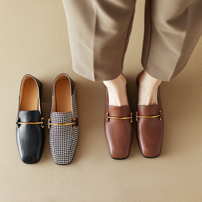 Zapatos Cómodos para Mujer con Punta Cuadrada - Uso Todo Año