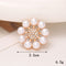 Jeans Button Hole Shoes Diy Accessories Bright Crystal Classic Estilo Ornament Accessories Upper Pearl Flower C435 Transparente