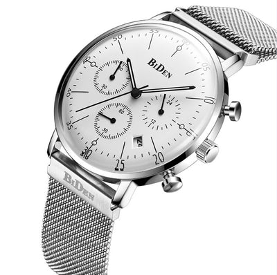 Reloj Elegante de Malla Ultrafina con Tres Esferas - Diseño Minimalista - Image 3