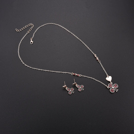 Conjunto de Collar y Aretes de Flor de Cerezo con Circón - Joyería Elegante - Image 6