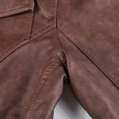 Chaqueta de Cuero PU Lavable para Hombre con Forro Removible - Image 2