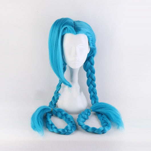 Peluca de Cabello Largo con Doble Coleta Trenzada Estilo Europeo y Americano - Image 6