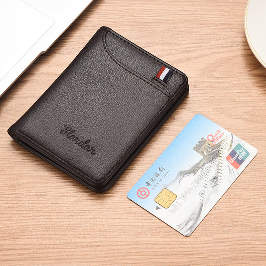 Billetera Minimalista Vertical para Hombre con Compartimento de Licencia - Image 5