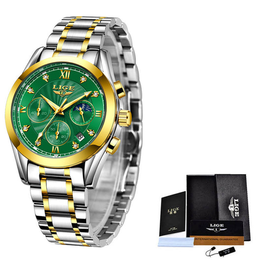 Reloj de Negocios Impermeable con Correa de Acero Inoxidable - Image 15