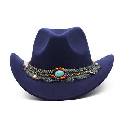 Sombreros Vaquero de Fieltro Enrollado Unisex - Image 5