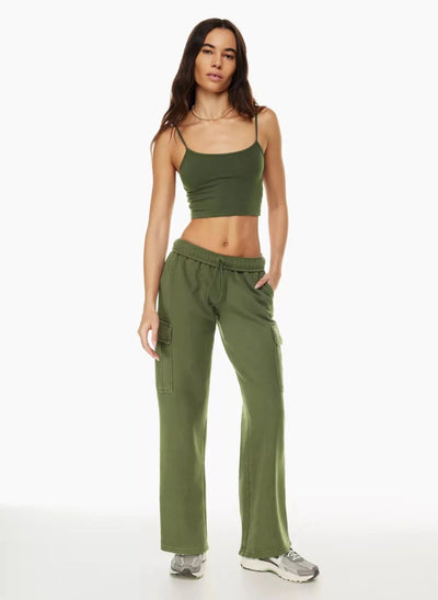 Pantalón Ancho de Cintura Elástica y Largo Tobillero - Image 8