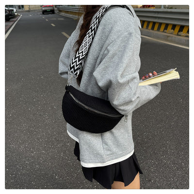 Bolsa Bandolera de Pana para Mujer - Bolso Cruzado de Hombro Único - Image 24
