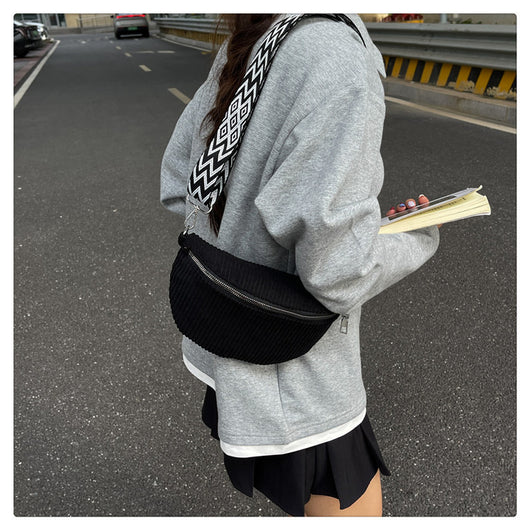 Bolsa Bandolera de Pana para Mujer - Bolso Cruzado de Hombro Único - Image 24
