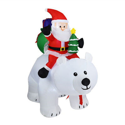 Decoración Navideña Inflable Santa Claus con Luz LED - Soldado Navideño para Jardín - Image 5