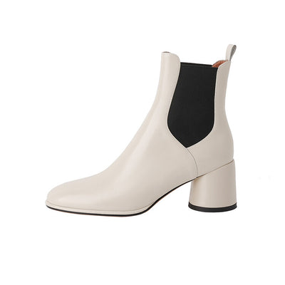 Botas Tobilleras de Tacón Alto Grueso Estilo Británico para Pareja - Image 6