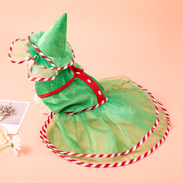 Traje de Falda Gauza Verde para Perros - Ropa Festiva Adorable