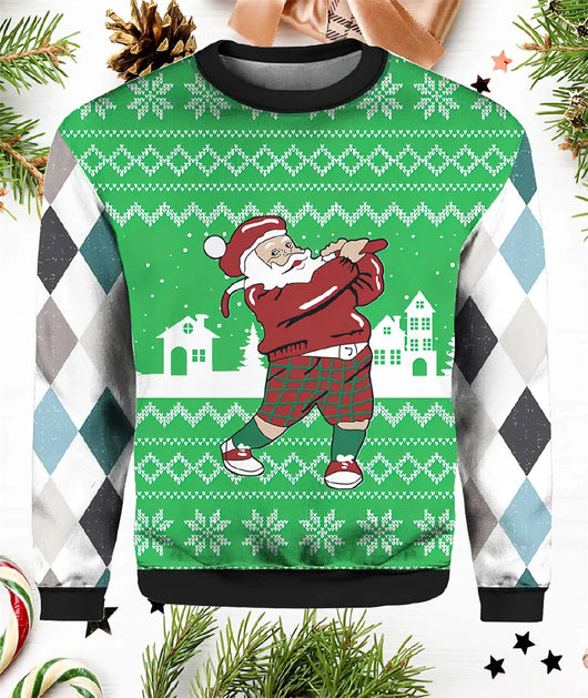 Sudadera Navideña con Capucha y Gráfico 3D de Papá Noel - Image 26