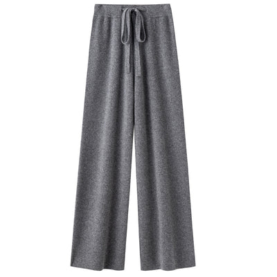 Pantalón Ancho de Lana Pura Cintura Media con Efecto Adelgazante - Image 10