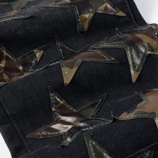 Jeans Rotos de Cuero con Estrella - Tendencia Street Style - Image 5