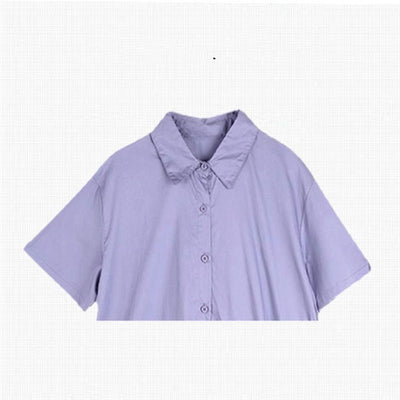 Vestido Camisero Estilo Francés con Dobladillo Irregular - Image 11