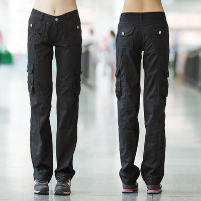 Pantalones Cargo Mujer Holgados Efecto Adelgazante con Múltiples Bolsillos - Image 3