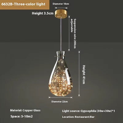Lámpara Colgante de Cristal Minimalista Moderna - Image 9