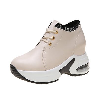 Tenis Deportivos para Mujer con Suela Gruesa y Cuero Fino Elevador - Image 6