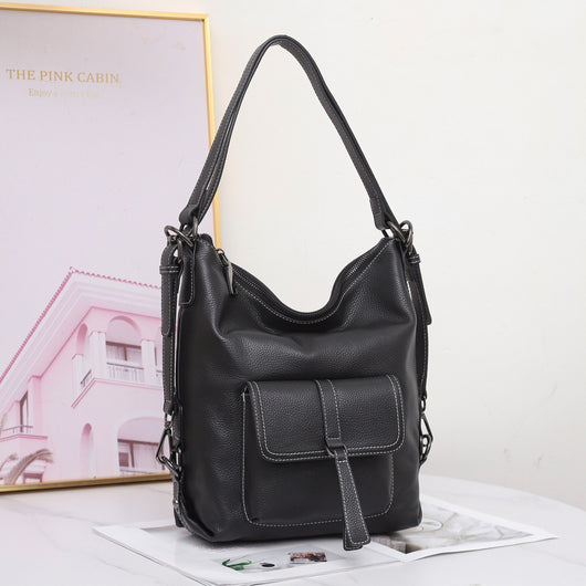 Bolso de Hombro Multifuncional en Cuero Genuino para Mujer - Image 6