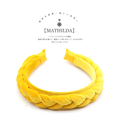 Diadema Trenzada de Oro Sólido Vintage con Textura Embossed - Image 2