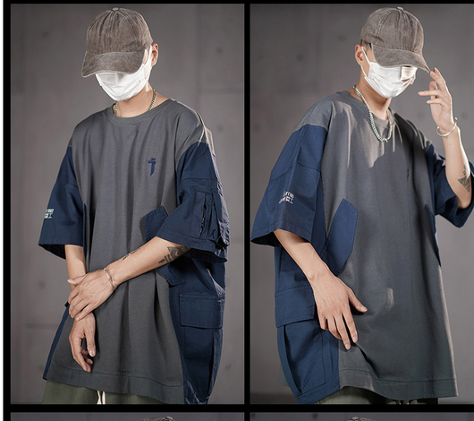 Camiseta Básica Manga Corta Suelta para Hombre - Image 13