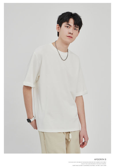 Camiseta Drape Suelta para Hombre - Estilo Casual Relajado - Image 16