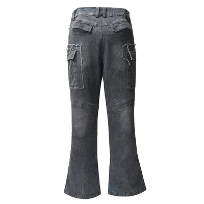 Pantalones Jeans Acampanados con Múltiples Bolsillos para Hombre - Image 15