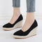 Zapatos de Tacón Alto Plataforma Punta Fina con Tejido de Paja y Tacón Grueso