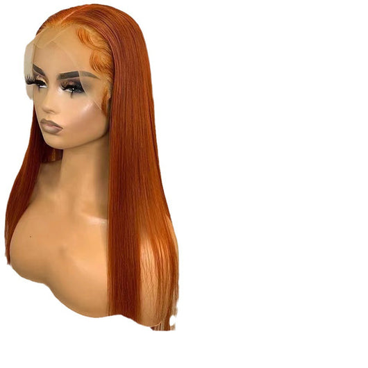 Peluca Frontal de Encaje Naranja Cabello Liso - Image 5