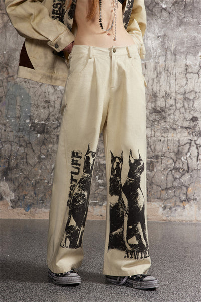Pantalones Doberman Pinscher Estilo Hip Hop Hombre Oversize - Image 10