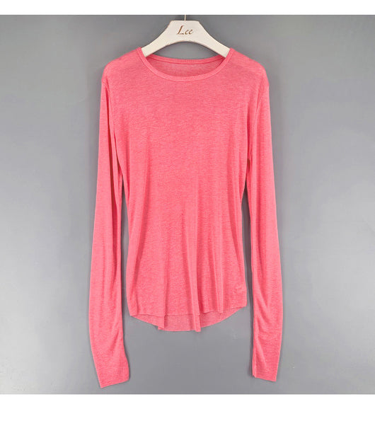 Blusa Semitransparente de Manga Larga en Colores Sólidos - Image 24