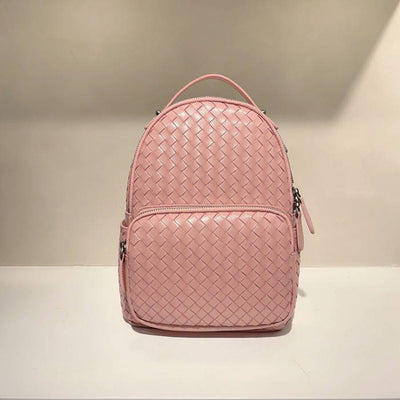 Mochila Tejida a Mano en Cuero de Oveja para Mujer - Image 10