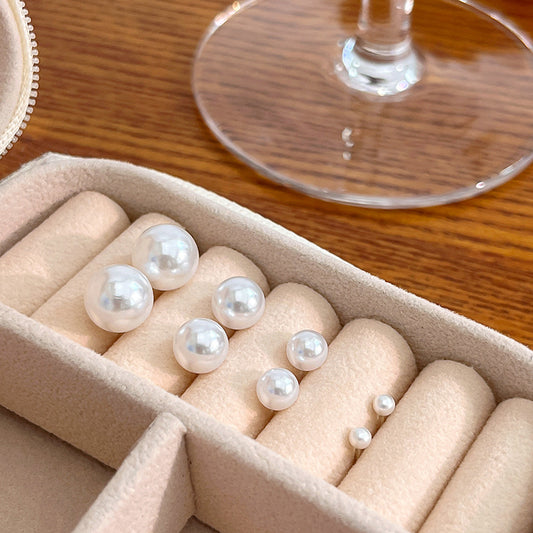 Aretes de Plata 925 Estilo Coreano con Perla - Diseño Minimalista y Elegante