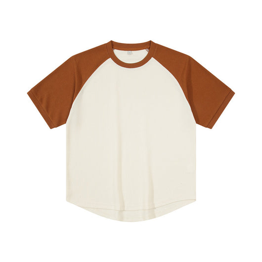 Playera Waffle Contraste Tallas Grandes Manga Corta - Image 7