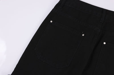 Jeans Rectos de Trabajo Desgastado - Estilo Casual Industrial - Image 14