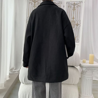 Abrigo de Lana Holgado para Hombre - Otoño e Invierno con Forro de Algodón - Image 13