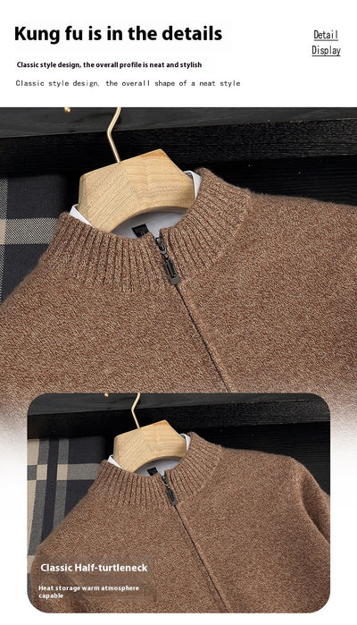 Abrigo de Cuello Alto en Cashmere para Hombre - Otoño e Invierno - Image 27