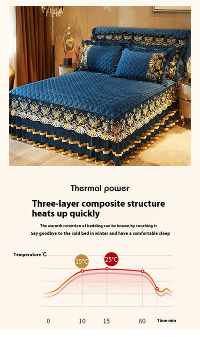 Volante de Cama de Cristal Europeo Terciopelo Grueso - Image 17