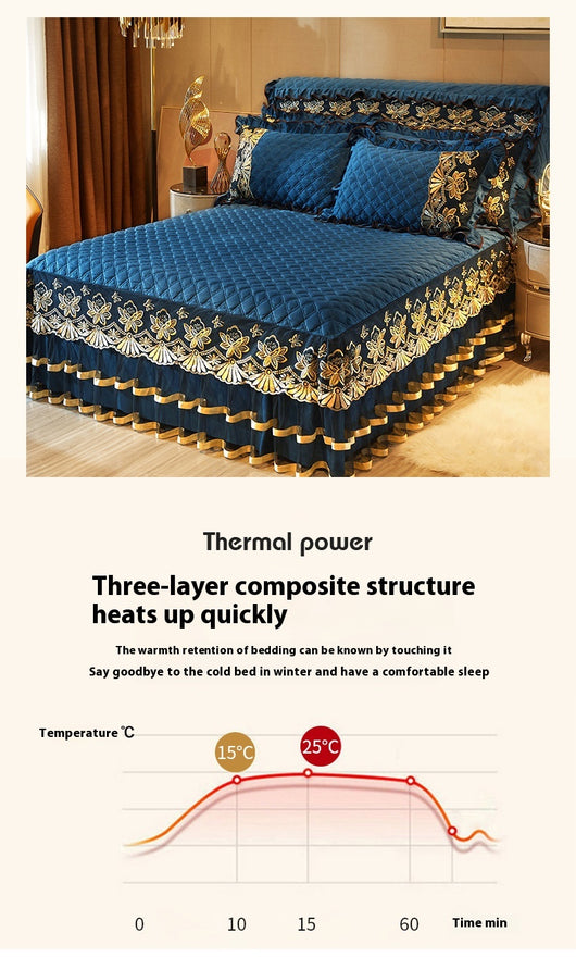 Volante de Cama de Cristal Europeo Terciopelo Grueso - Image 17