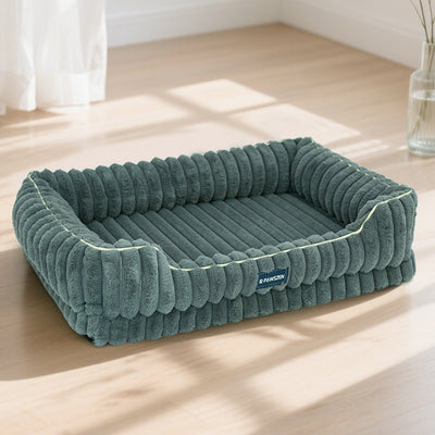 Cama para Mascotas Grande Cuadrada con Pelaje de Conejo a Rayas - Image 8