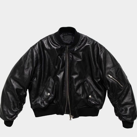 Chaqueta de Cuero PU Negra Acolchada - Abrigo Cálido y Elegante para Otoño