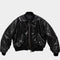 Chaqueta de Cuero PU Negra Acolchada - Abrigo Cálido y Elegante para Otoño
