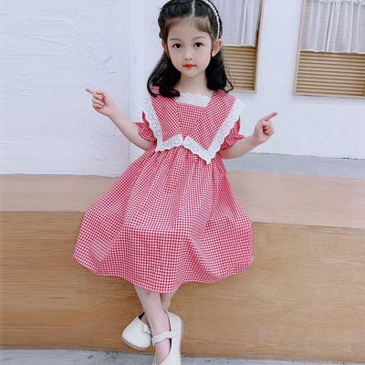 Vestido Infantil Estilo Western en Algodón a Cuadros - Image 10