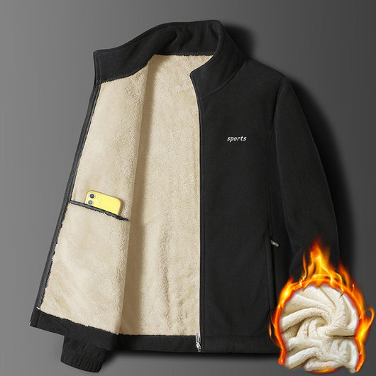 Chaqueta Acolchada de Terciopelo para Hombre Talla Grande - Image 8