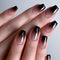 Uñas Postizas Degradado Blanco y Negro Efecto Bailarina