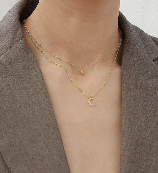 Collar Doble de Circón Brillante - Image 9