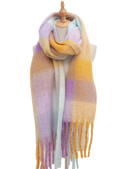 Bufanda Cuadrada Unisex con Borlas y Textura Gruesa - Image 19