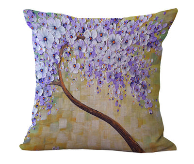 Funda de Almohada con Óleo Artístico en Algodón y Lino - Image 8