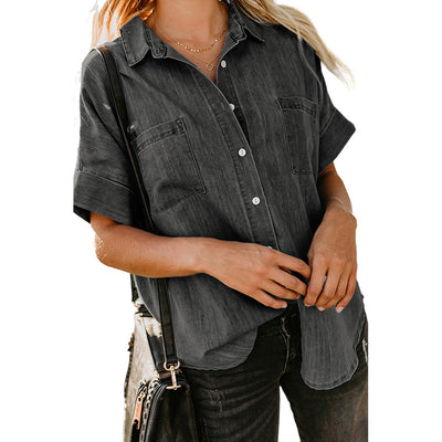 Camisa Casual de Solapa Lisa - Versátil y Minimalista - Image 11